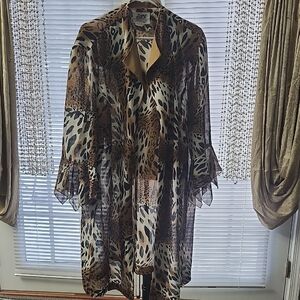 Leopard Print Sheer Robe